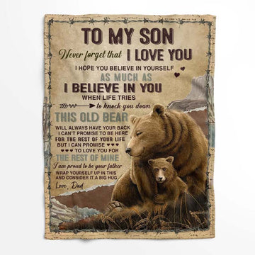 I Believe In You - Brown Bear Premium Blanket - H0511