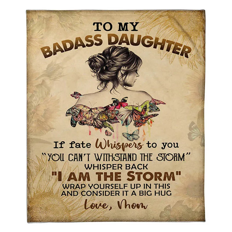 To My Badass Daughter - H05112 - Premium Blanket