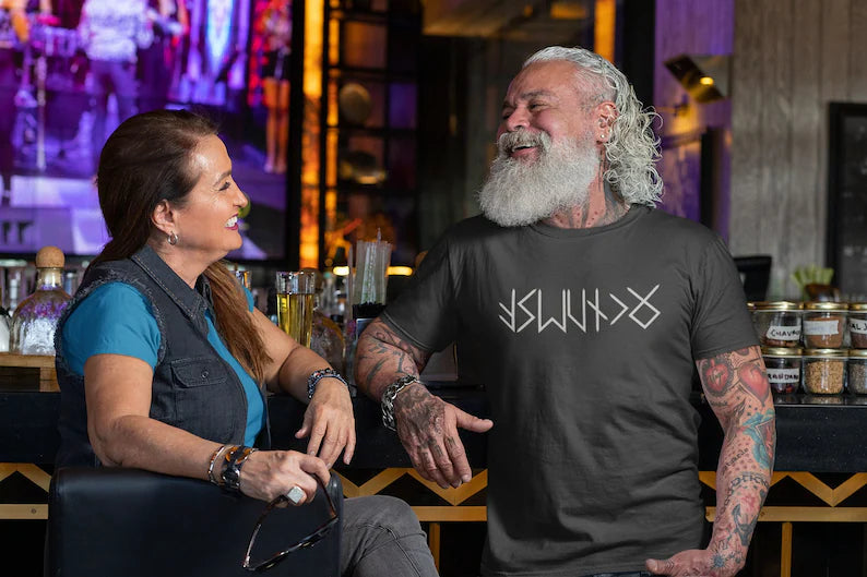 Personalized Futhark Runes Tee, NAME in RUNES Viking T-Shirt