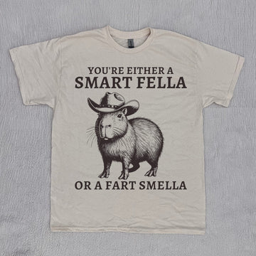 Retro Smart Fella Capybara 90s Shirt